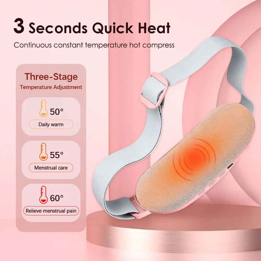 SIFAT MART women's period cramps heating belt with adjustable strap and heating pad for pain relief during menstruation