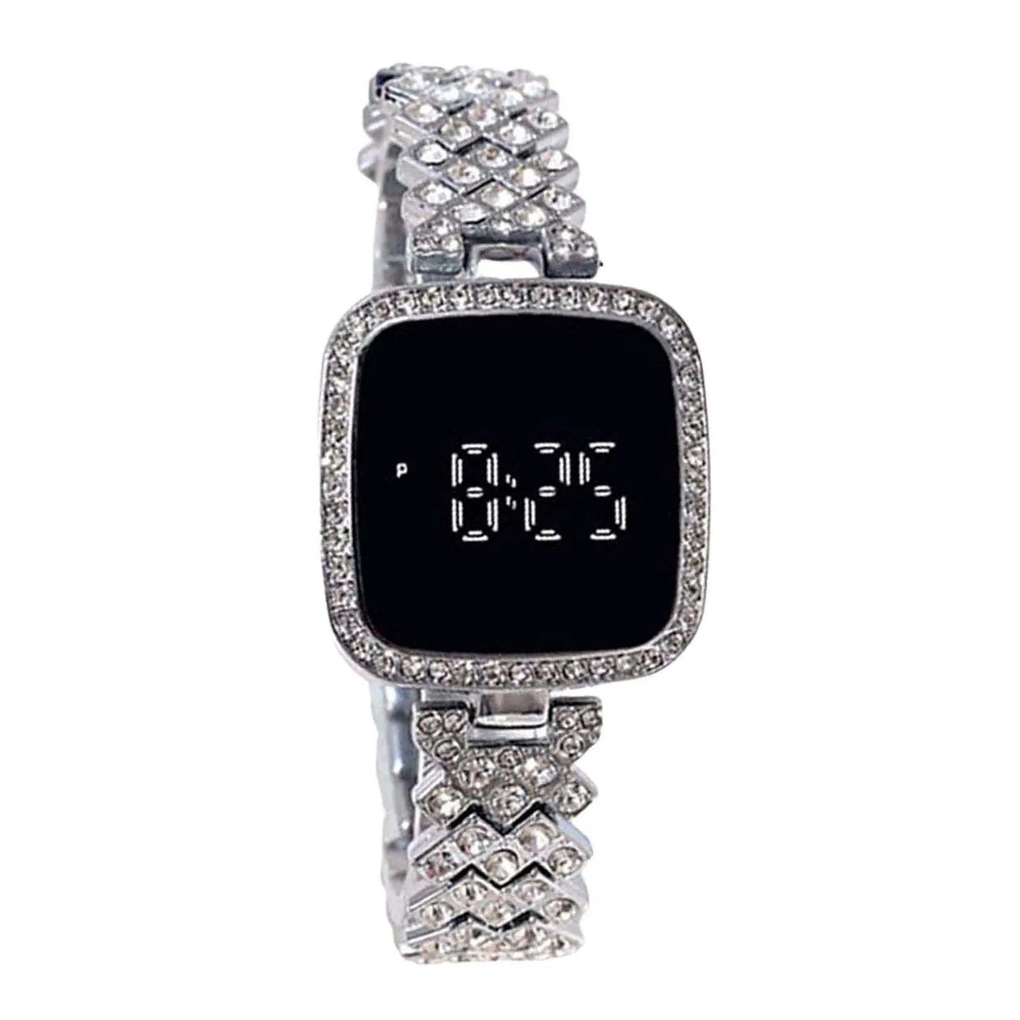 Womens Crystal Bracelet Watch Silver – Sifat Mart Pakistan