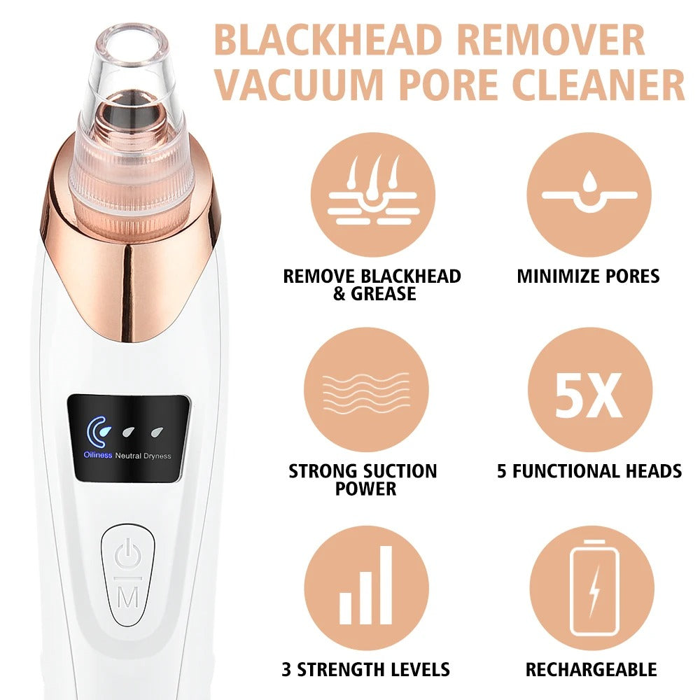 Rechargeable Portable Blackhead Vacuum – Sifat Mart Pakistan
