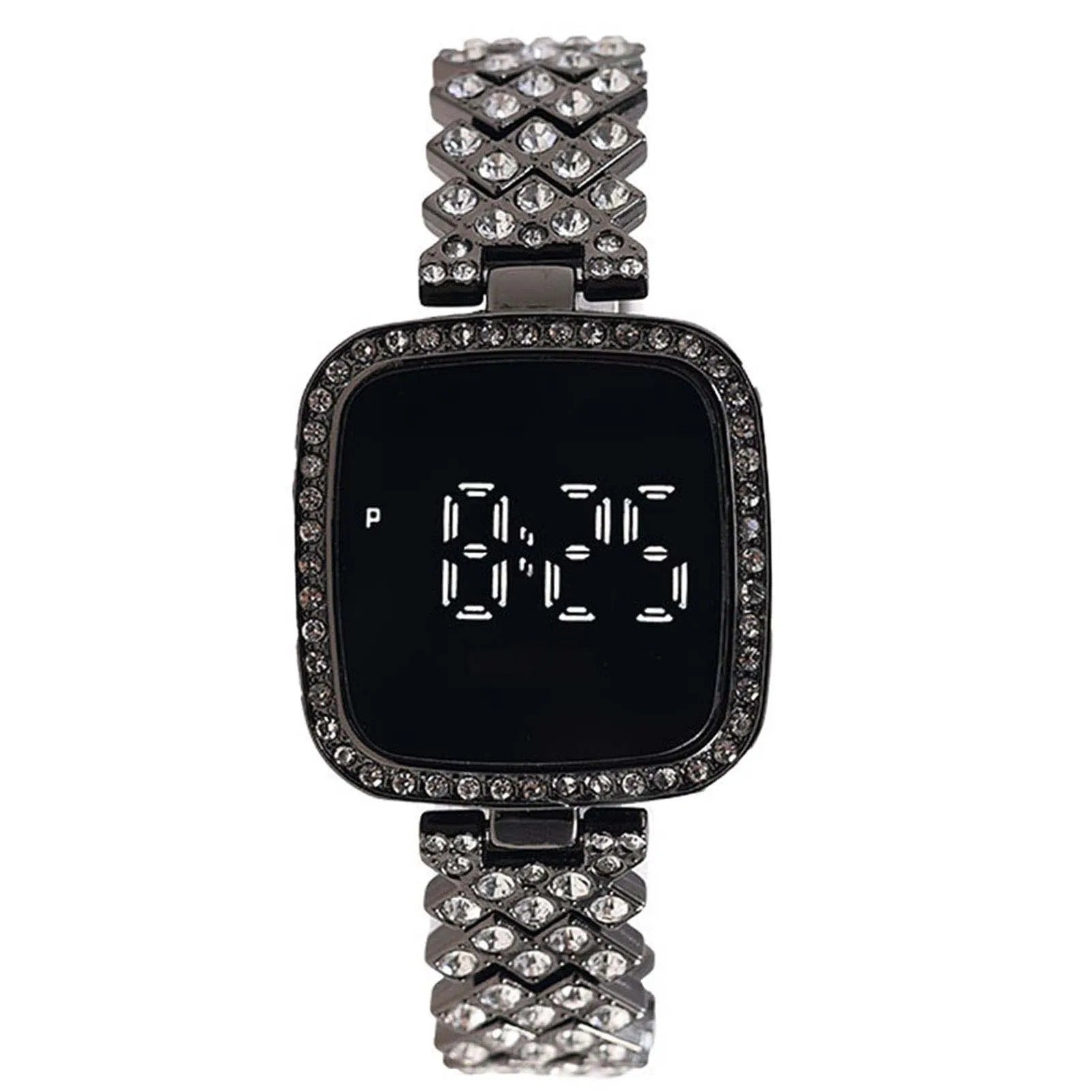Womens Square Dial Touch Screen Watch Black – Sifat Mart Pakistan