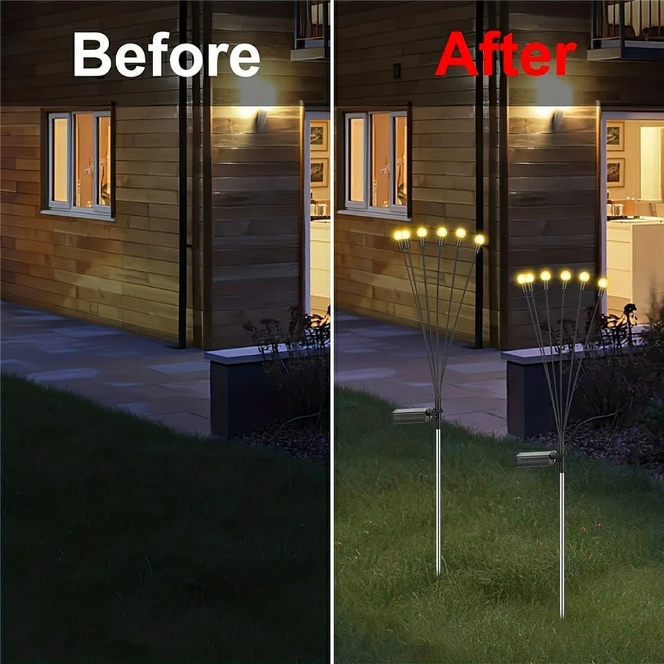 Solar Firefly Garden Lights – Waterproof Warm White