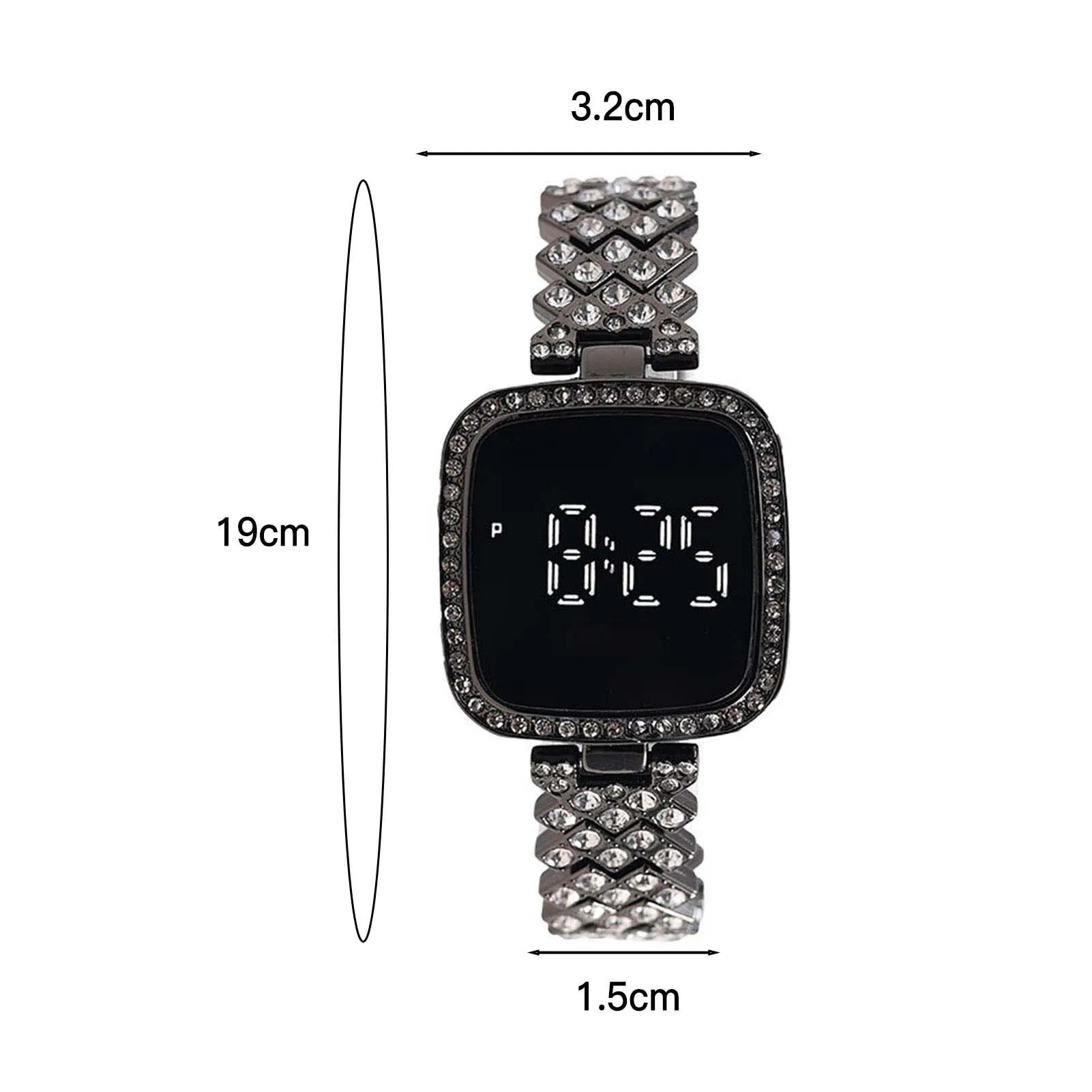 Womens Square Dial Watch Black Side – Sifat Mart Pakistan
