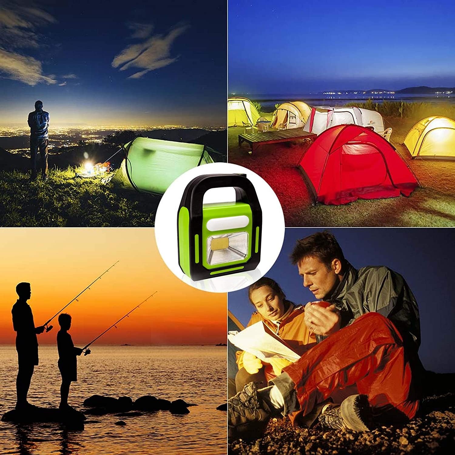 Solar Rechargeable 3-in-1 Emergency Light – LED Work Light, Torch & Power Bank