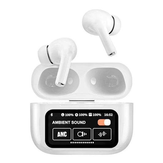 SIFAT MART AirPods A9 Pro wireless earbuds with charging case, sleek black design, and ergonomic in-ear fit.