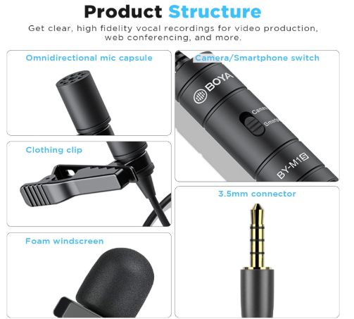 BOYA BY-M1 Professional Lavalier Microphone