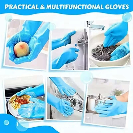 Silicone Dishwashing Gloves Pack – Sifat Mart Pakistan