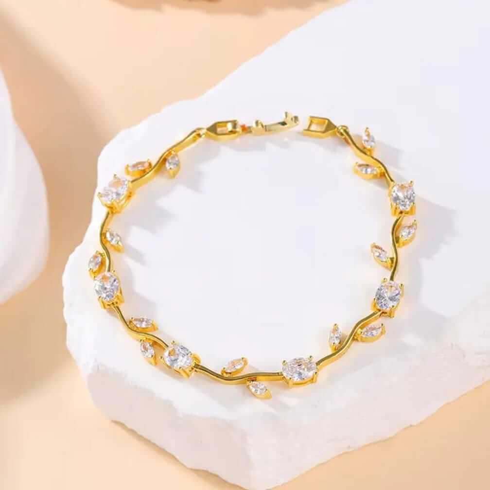SIFAT MART Tulip bracelet featuring a delicate floral design with silver-tone metal and intricate detailing.