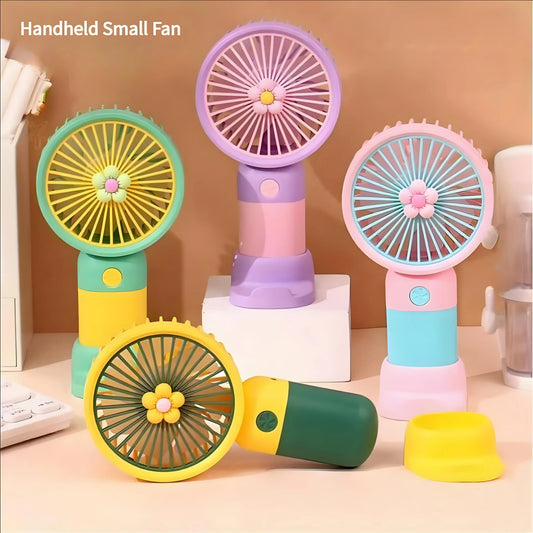 3 Speed Rechargeable Hand Fan Mini Brown – Sifat Mart Pakistan