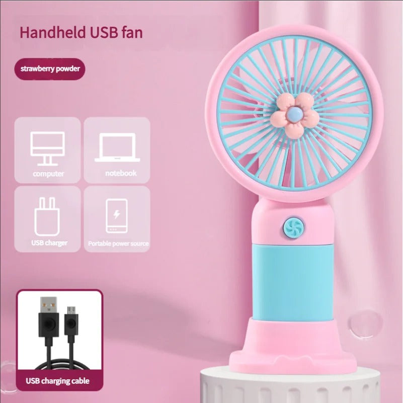 3 Speed Rechargeable Hand Fan Pink – Sifat Mart Pakistan