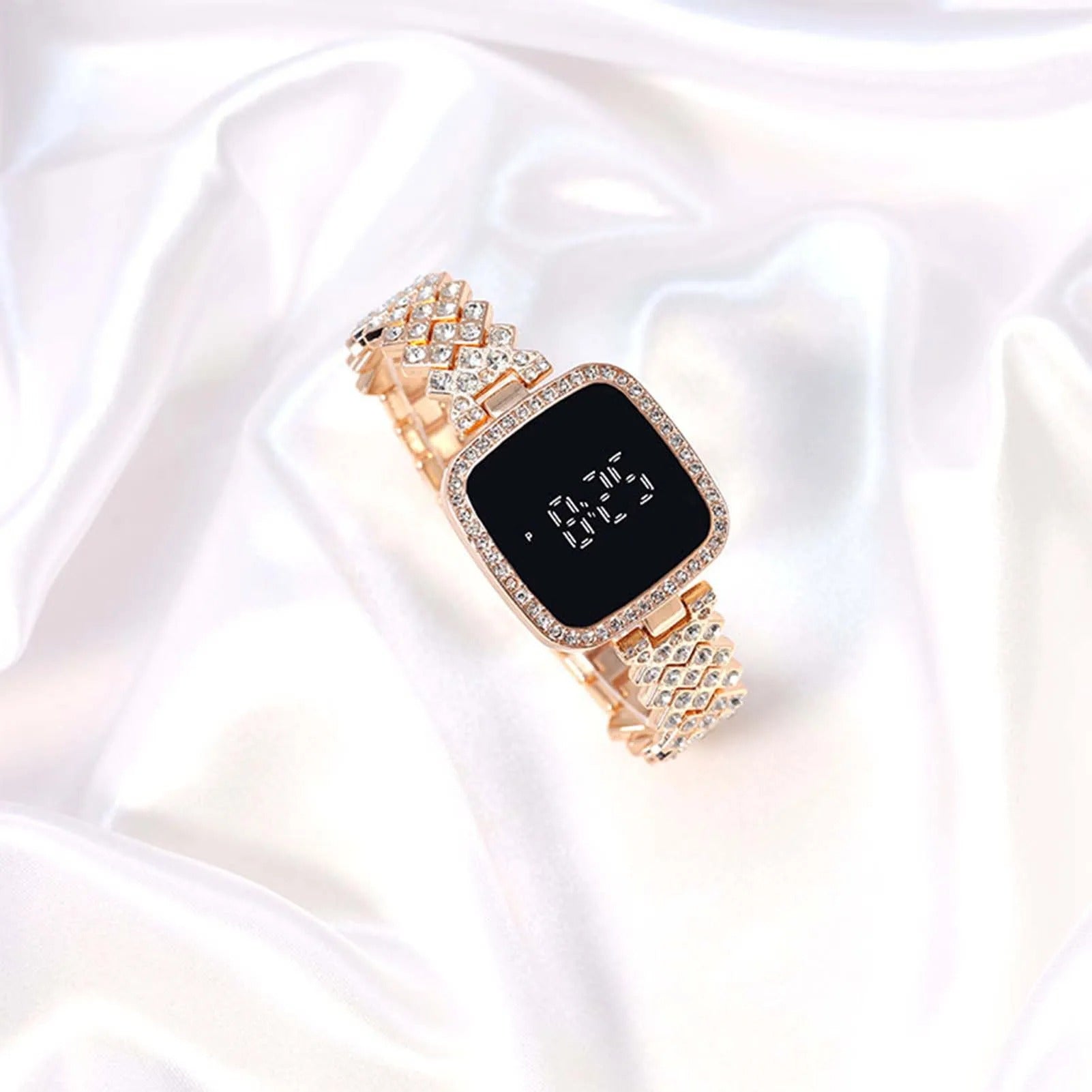 Womens Crystal Bracelet Watch White – Sifat Mart Pakistan