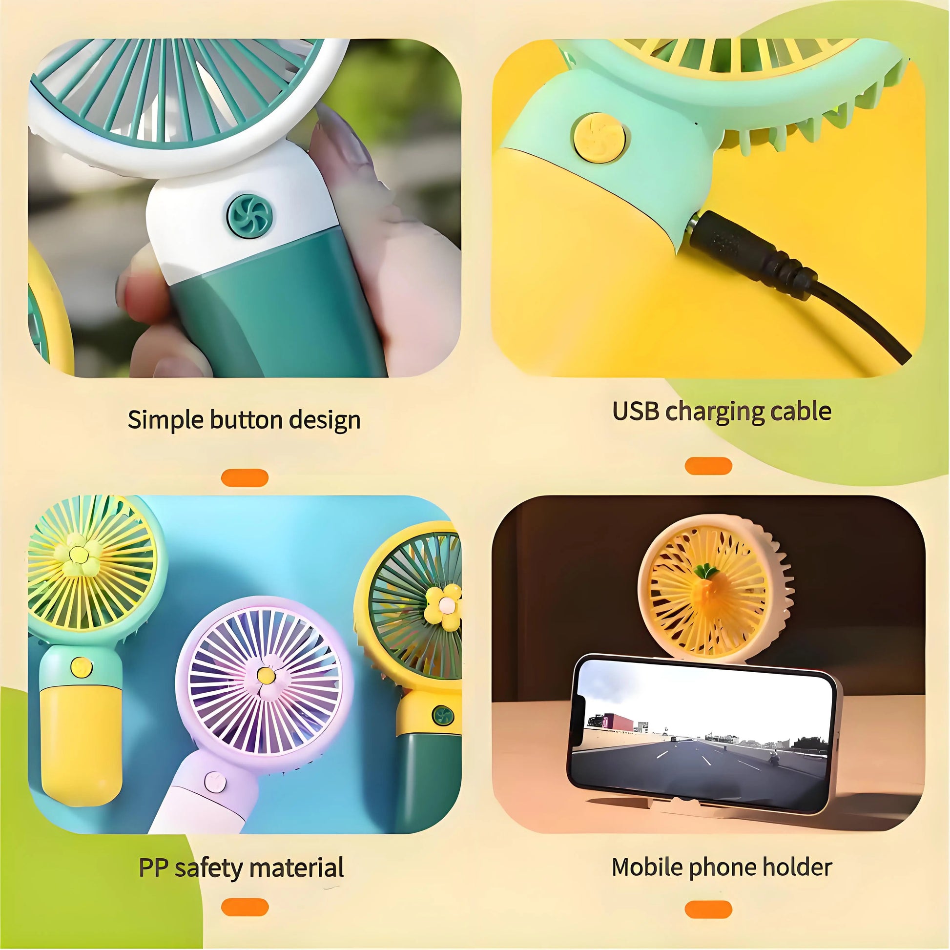 Mini Handy Rechargeable Fan 3 Speed – Sifat Mart Pakistan