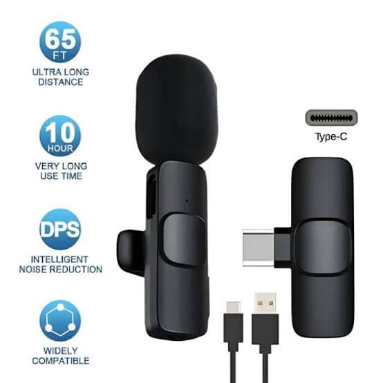 Wireless microphone K9 collar by SIFAT MART, showing a close-up of the collar with microphone attached and adjustable strap.