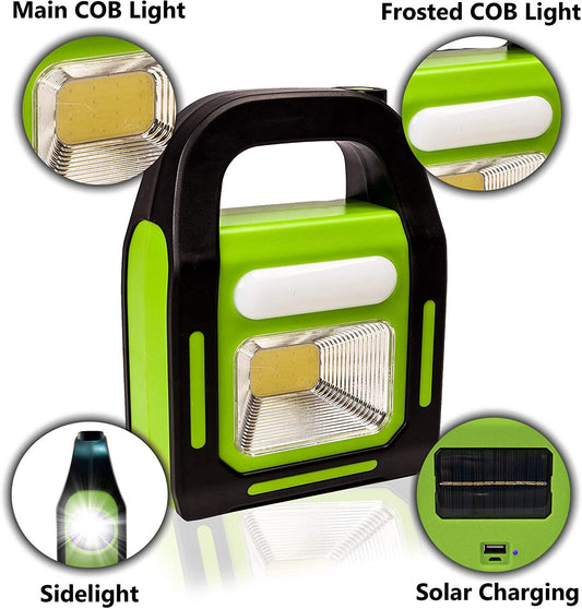 Solar Rechargeable 3-in-1 Emergency Light – LED Work Light, Torch & Power Bank