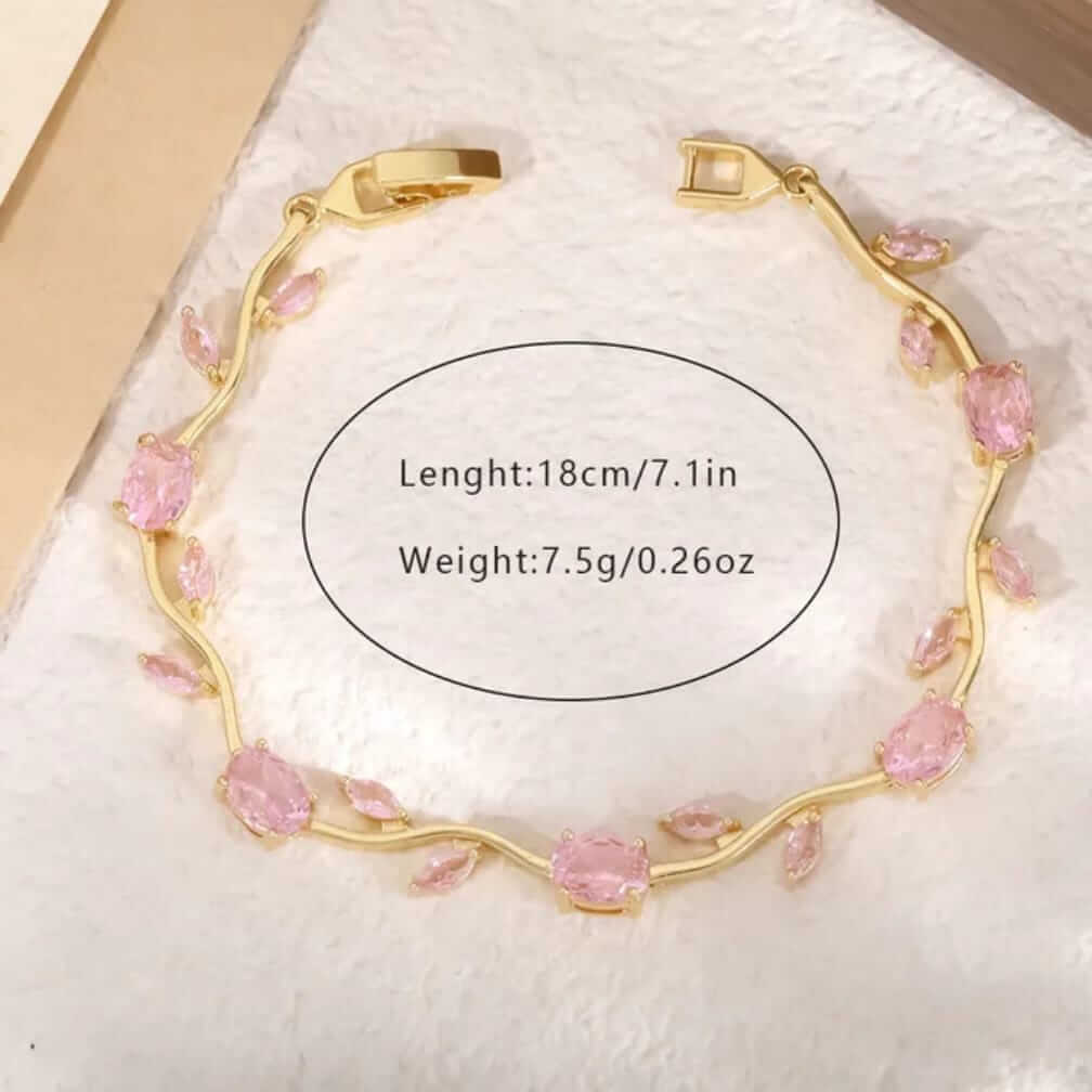Sifat Mart tulip-shaped bracelet with delicate floral design and silver finish, close-up of the elegant jewelry piece.