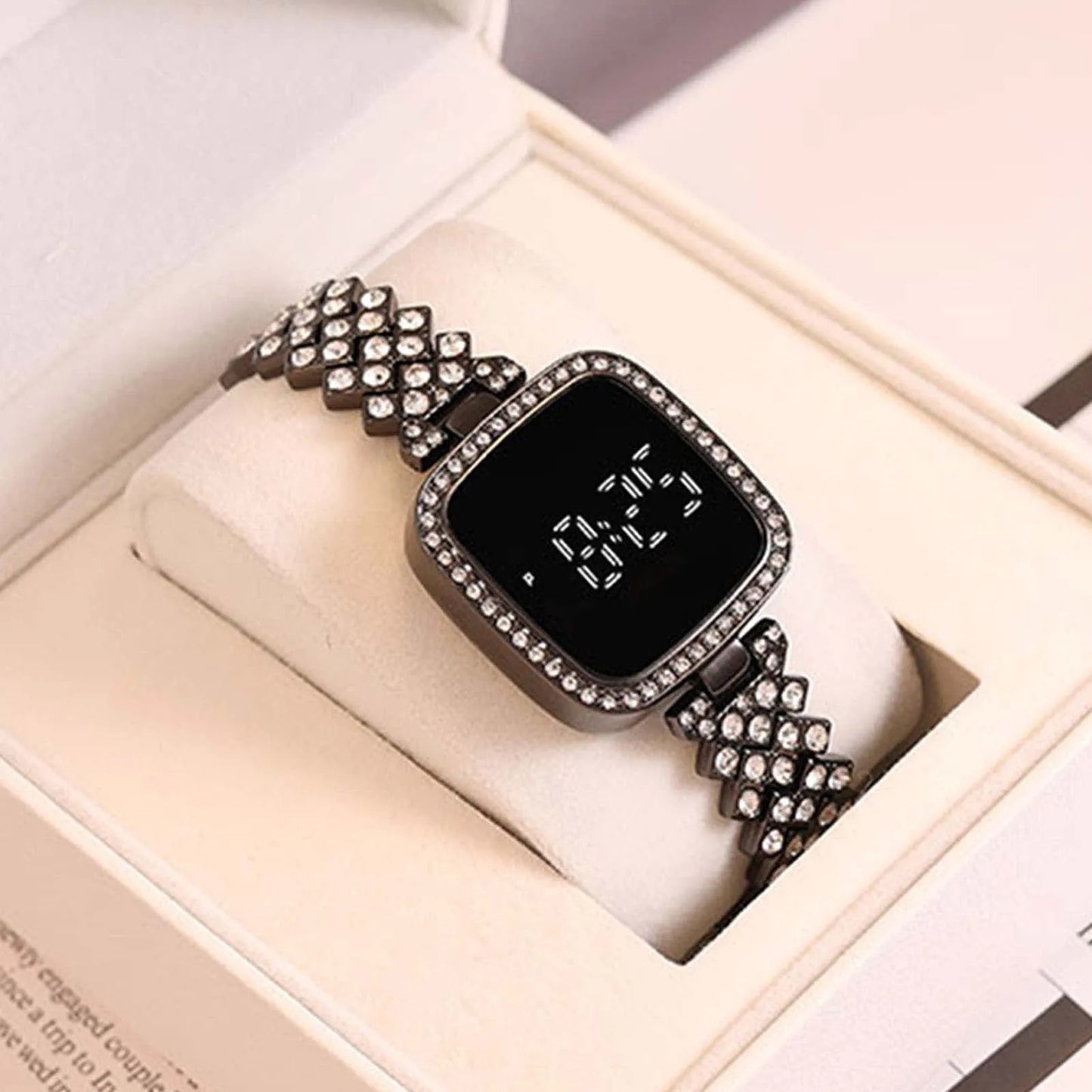 Womens Touch Screen Watch Pink Black – Sifat Mart Pakistan