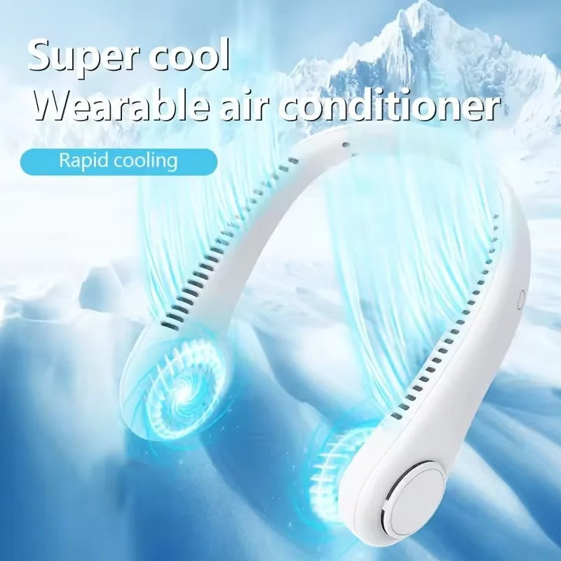 Mini Neck Bladeless Cooling Fan Blue – Sifat Mart Pakistan
