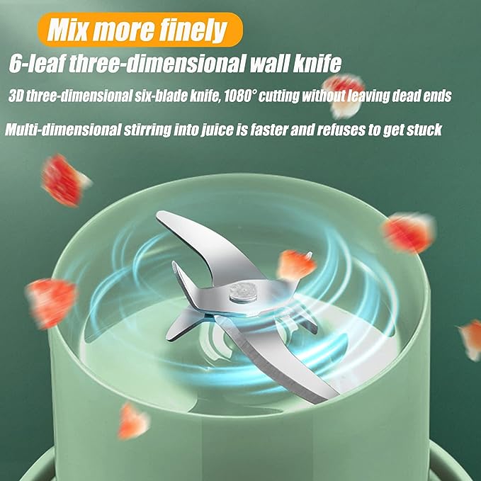 Portable Blender Cup – Fruit Smoothie Maker | USB Rechargeable | 300ml