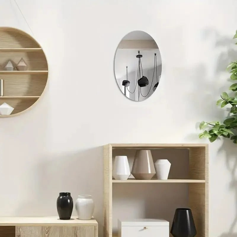 Unbreakable Acrylic Mirror Wall Sticker | Self-Adhesive Decorative Mirror Sheet for Home Decor